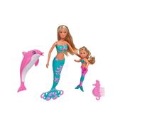 Simba- Steffi Love Evi y Amigos Muñeca maniquí sirena con minimuñeca y delfín, Color (105733336) , color/modelo surtido