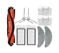 SteFik Conjunto de Accesorios for Robot de Barrido. Compatible con Robot Aspirador ROIDMI Eve Plus SDJ01RM, Kit de Piezas, Cepillo Lateral Principal, Filtro Hepa, paño de mopa, Bolsa for Polvo