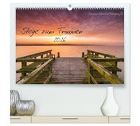 Stege zum Träumen (hochwertiger Premium Wandkalender 2026 DIN A2 quer), Kunstdruck in Hochglanz: Ob Badezugang oder Anlegestelle für Boote, Stege sind kleine Brücken die zum Träumen einladen