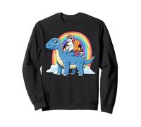 Stegosaurus Unicorn Cat Rainbow Galaxy Sudadera