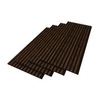 Stegu PROLINE listones acústicos Avellana - 120x60 cm, 4 piezas - certificación FSC® - paneles acústicos - absorción de sonido y diseño estilizado para paredes