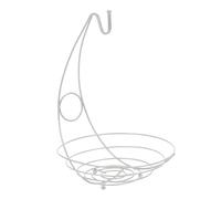 Stehende Obstschale Mit Bananenaufhänger - Moderner - & korb Aus Eisen | Platzsparende Design-Aufbewahrung Für Die Arbeitsplatte | Eleganter Obstkorb Küche Schwarz, 39 x 27 cm, 1 unidad