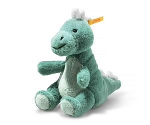 Steiff 067242 Soft Cuddly Friends Joshi Baby T-Rex, Aqua Green, 16 cm
