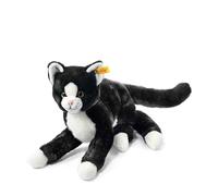 Steiff 099366 - Mimmi, Peluche Gato Sentado (30 cm), Color Negro y Blanco