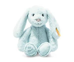 Steiff 242335 Soft Cuddly Friends My First Hoppie Conejo de Peluche para bebé, 26 cm, Color Azul Claro (242335), 153 g