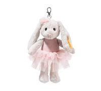 Steiff Anhaenger Hoppie Conejo de Ballet de 16 cm, Multicolor, Peluche con Orejas caídas, Llavero Esponjoso en Traje de Ballet, Amuleto de la Suerte para niñas y niños, Lavable a máquina