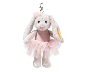 Steiff Anhaenger Hoppie Conejo de Ballet de 16 cm, Multicolor, Peluche con Orejas caídas, Llavero Esponjoso en Traje de Ballet, Amuleto de la Suerte para niñas y niños, Lavable a máquina