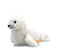 Steiff ARO - Cachorro de Foca para bebé, Animales de Peluche de Foca, Juguetes de Peluche de mar, Juguetes del océano, Peluche oceánico, (Blanco, 8 Pulgadas)
