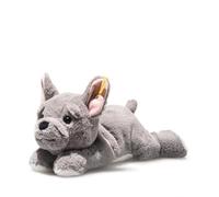 Steiff Bulldog francés de Brie, 24 cm, Color Gris, de Peluche Suave, para Perros con gránulos, Tumbado, Lavable a máquina