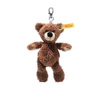 Steiff Colgante Fynn de oso de peluche, color marrón oscuro, 12 cm, llavero con llavero