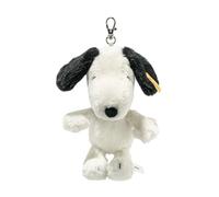 Steiff Colgante Snoopy de 15 cm, color blanco, llavero de peluche Snoopy, colgante de peluche con llavero de peluche suave, lavable a máquina