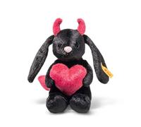 Steiff Conejito Hoppie Pequeño Diablo, Peluche Adorable, para niños y niñas, Friends, 14 cm, Negro, 081170