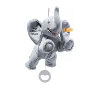 Steiff Ellie Elephant Musical Pull Juguete de 10 pulgadas gris claro Cuermo pacfico Llullaby Elefant Cuddly Soft Plush Mquel lavable