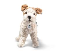 Steiff Foxy Fox Terrier - Peluche de Peluche con Ojos de plástico, 32 cm, Lavable a máquina