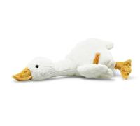 Steiff Gilda Ganso Blanco 26 cm, Soft Cuddly Friends, Peluche de Ganso de Granja, Peluche Esponjoso para Jugar y acurrucarse, de Peluche Suave para la Piel Suave del bebé, Lavable a máquina