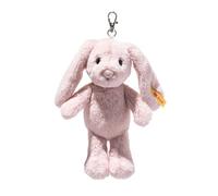 Steiff Hoppie - Colgante de Conejo de Peluche de 16 cm, Color Rosa, con Orejas Blandas, Suave y Esponjoso, Llavero de Peluche, Amuleto de la Suerte, Lavable a máquina