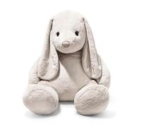 Steiff Hoppie Conejo de 80 cm, Gris Claro, Peluche con Orejas caídas, Suave y Esponjoso para abrazar y Jugar, Juguete de Peluche para niñas y niños, Lavable a máquina