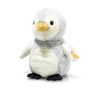 Steiff Lio Pingüino gris claro, 21 cm, Soft Cuddly Friends, peluche de pingüino, peluche esponjoso para jugar y acurrucarse, de peluche suave para la piel suave del bebé, lavable a máquina