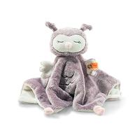 Steiff Ollie - Manta para bebé (26 cm), diseño de búho, Color Rosa y Crema
