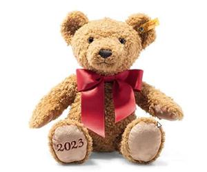 Steiff Oso de Peluche Cosy Year 2023-34 cm - Peluche - Marrón Dorado, 113901, Dijon