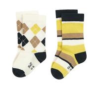 Steiff Pack de 2 calcetines de algodón para niños pequeños, talla 26, color crema dorado, cómodos calcetines de algodón para niños pequeños, ajuste holgado y cómodo, lavable a máquina, Color crema.,