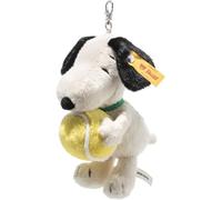 Steiff Peanuts Snoopy - Colgante de Tenis, 15 cm, Peluche Suave, Bolsa y Llavero, Lavable a máquina