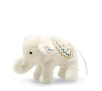 Steiff Peluche de elefante con sonajero, para niños, niñas y bebés a partir de 0 meses, 10 cm, pequeño, blanco, 241147