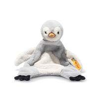 Steiff Peluche de pingüino Lio 242823 - Manta de peluche (26 cm), diseño de pingüino, color gris claro