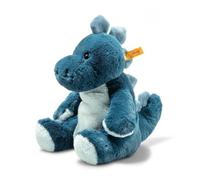 Steiff Peluche Estegosaurio Spott con luz Nocturna, Peluche Adorable con Ojos de plástico, para niños y niñas, Friends, Peluche 28 cm, Azul, 067266