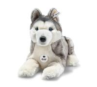 Steiff Peluche Husky Bernie, Peluche Adorable con Ojos de plástico, para niños y niñas, Peluche 33 cm, Blanco, 067891