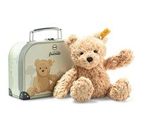 Steiff Peluche Osito Jimmy con maleta, peluche encantador con ojos de plástico, peques, niños y niñas, amigos de peluche suave, Peluche 25 cm, marrón claro, 113918