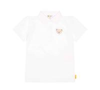 Steiff Polo de Manga Corta Camisa, Blanco Brillante, 110 cm para Niñas