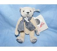 Steiff Serpiente Swarovski Oso de Peluche 026898 Nuevo Regalo Articulado Gris