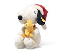 Steiff Snoopy con Woodstock y gorro de Papá Noel, edición navideña 684340