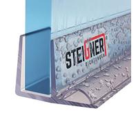 STEIGNER Junta de Ducha, Junta de Sellado, 140 cm, Espesor del Vidrio 5/6 mm, Junta Recta PVC, UK19