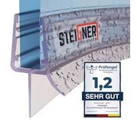 STEIGNER Junta de Ducha, Junta de Sellado, 190 cm, Espesor del Vidrio 3,5/4/5 mm, Junta Semicircular PVC, UK13