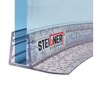 STEIGNER Junta de Ducha, Junta de Sellado, 190 cm, Espesor del Vidrio 6/7/8 mm, Junta Semicircular PVC, UK02