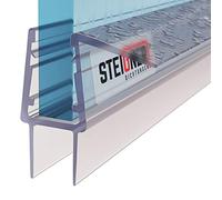 STEIGNER Junta de Ducha, Junta de Sellado, 200 cm, Espesor del Vidrio 12/13mm, Junta Recta PVC, UK20-12