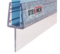 STEIGNER Junta de Ducha, Junta de Sellado, 200 cm, Espesor del Vidrio 6/7/8 mm, Junta Recta PVC, UK10