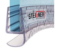 STEIGNER Junta de Ducha, Junta de Sellado, 30 cm, Espesor del Vidrio 5/6/7/8 mm, Junta Semicircular PVC, UK15