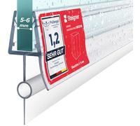STEIGNER Junta de Ducha, Junta de Sellado, 30 cm, Espesor del Vidrio 5/6 mm, Junta Recta PVC, UK22-06