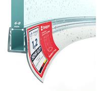 STEIGNER Junta de Ducha, Junta de Sellado, 70 cm, Espesor del Vidrio 6/7/8 mm, Junta Semicircular PVC, UK12