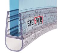 STEIGNER Junta de Ducha, Junta de Sellado, 90 cm, Espesor del Vidrio 3,5/4/5 mm, Junta Semicircular PVC, UK06