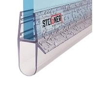 STEIGNER Junta de Ducha, Junta de Sellado, 90 cm, Espesor del Vidrio 5/6/7/8 mm, Junta Recta PVC, UK17