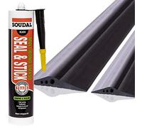 STEIGNER Junta de Garaje con Adhesivo de Montaje Umbral de Garaje de EPDM 1 m 20 mm x 112 mm SGD02