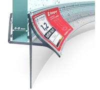 STEIGNER Junta mampara ducha curvada 100cm UK09 (1 ud.) transparente - Junta inferior curvada para ducha semicircular o cuarto de círculo con puerta 6-8 mm - Protección contra fugas, Material duradero
