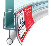STEIGNER Junta mampara ducha curvada UK08 100 cm (1 ud.) transparente - Junta vertical para ducha semicircular o cuarto de círculo con puerta 6-8 mm - Material flexible, Impermeable, Fácil instalación