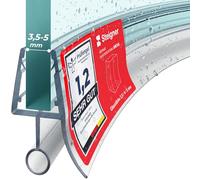 STEIGNER Junta de Ducha, Junta de Sellado, 40 cm, Espesor del Vidrio 3,5/4/5 mm, Junta Semicircular PVC, UK18