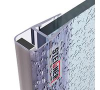 STEIGNER Junta mampara ducha imantada UKM01 201cm (1 ud.) - Junta magnética para ducha angular, pentagonal, semicircular, empotradas o de cuarto de círculo con puerta 3,5-5mm - Protección contra fugas