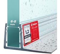 STEIGNER Junta mampara ducha UK02 200 cm (1 ud.) transparente - Junta vertical para ducha angular o pentagonal con puerta 6-8 mm - Ajuste perfecto, Impermeable, Fácil instalación, Acabado discreto